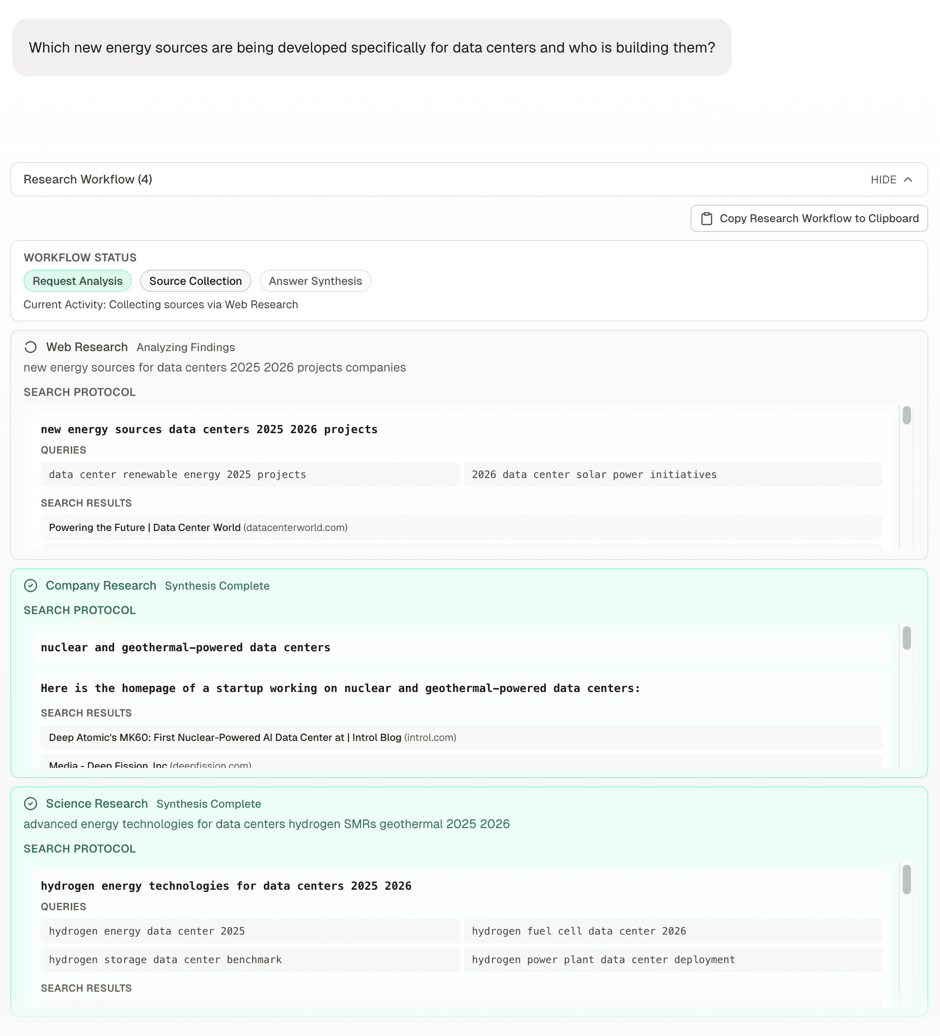 Research agents working in parallel